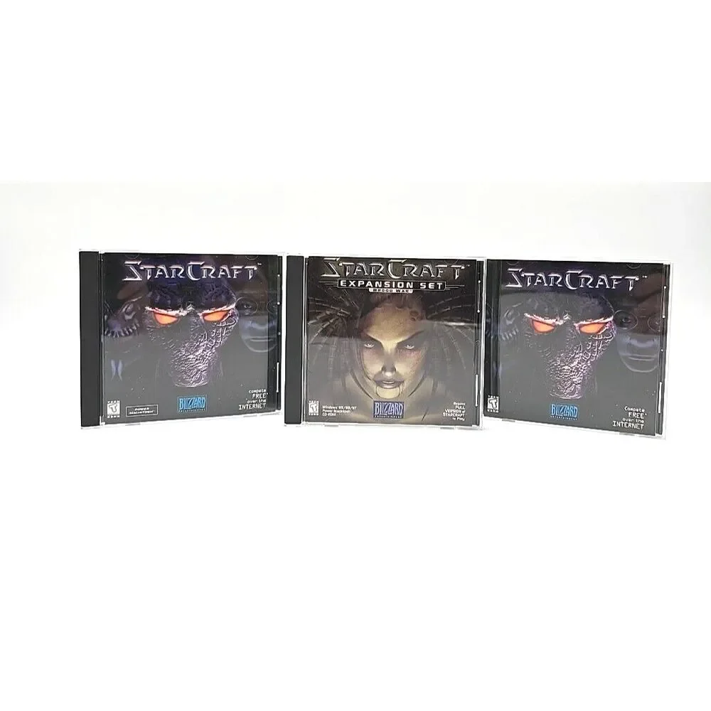 StarCraft Battle Chest PC Game Vintage Blizzard‎ W/GUIDES